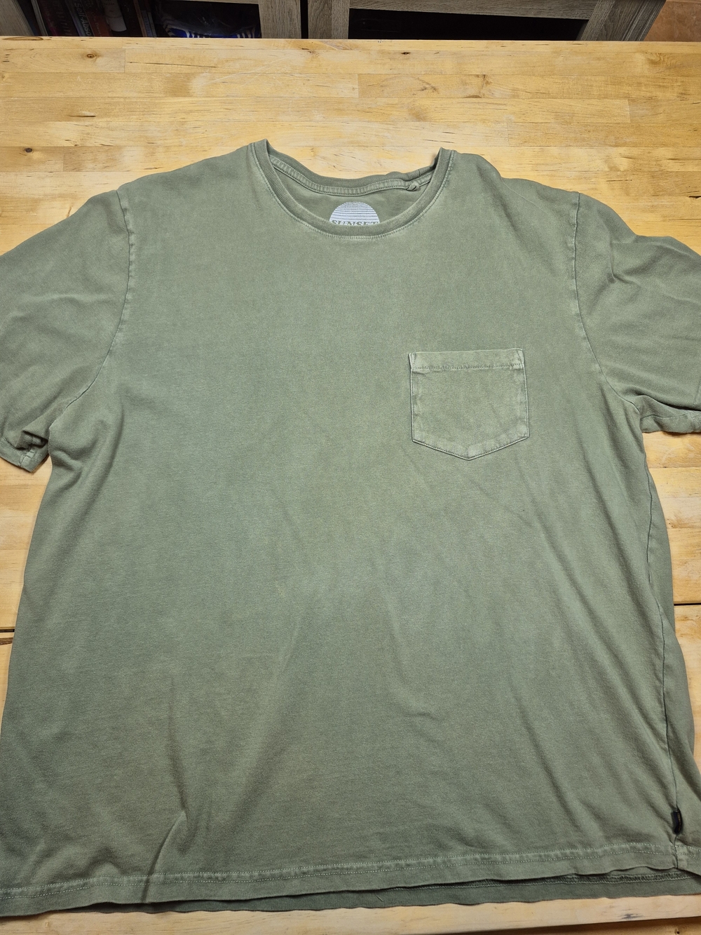 Lucky Brand Olive Green Short Sleeve Pocket Tee